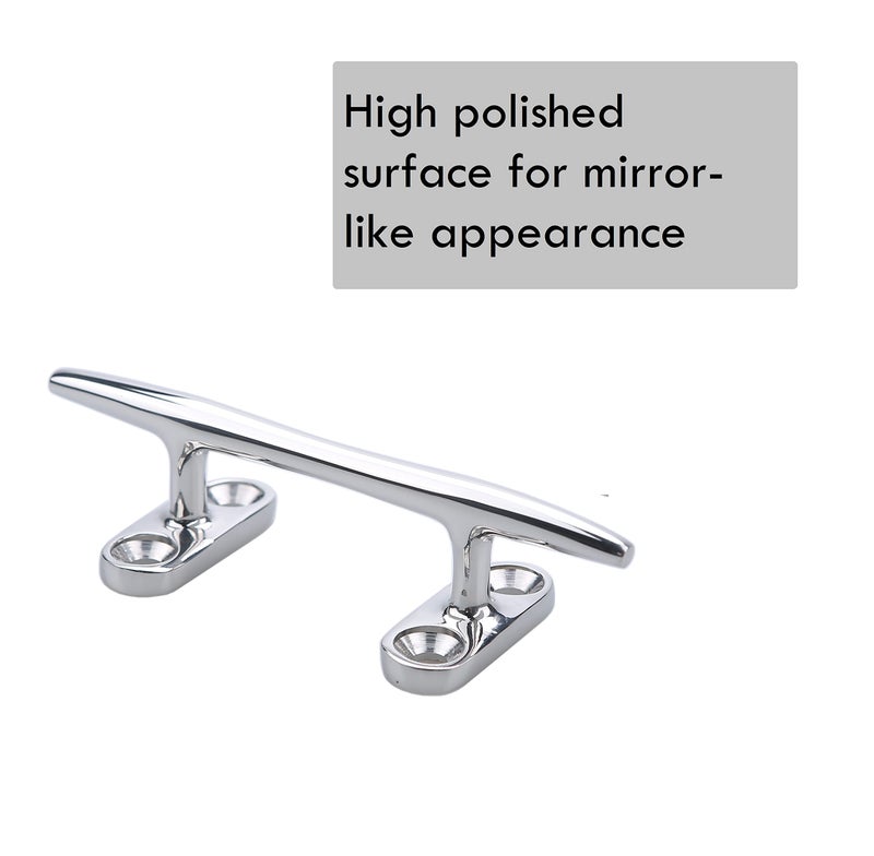 Thorn Boat Dock 4 Inch Cleat Marine Stainless Steel Open Base Cleats (4-in 4-Pack) - Image 2